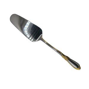 Retroneu Linda Stainless & Gold Accent Pie Server